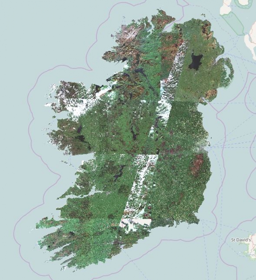Sentinel-2a map of Ireland